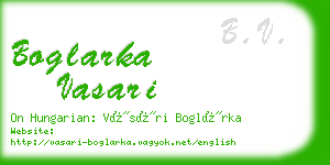 boglarka vasari business card